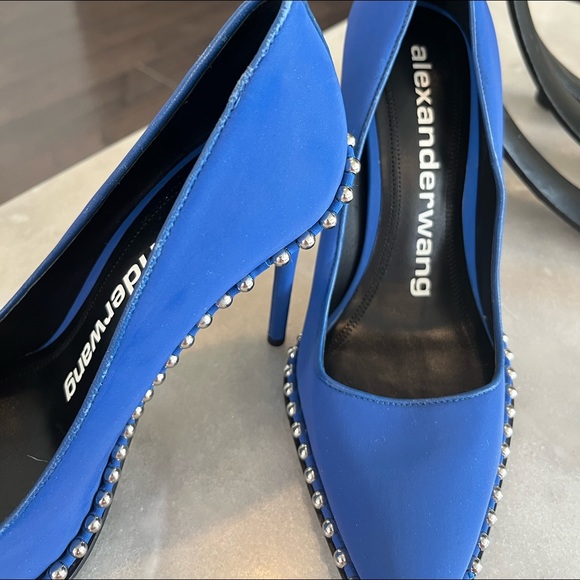 Authentic Alexander Wang Rie Reflective Studded Stiletto Pumps Size 8 - Picture 11 of 13